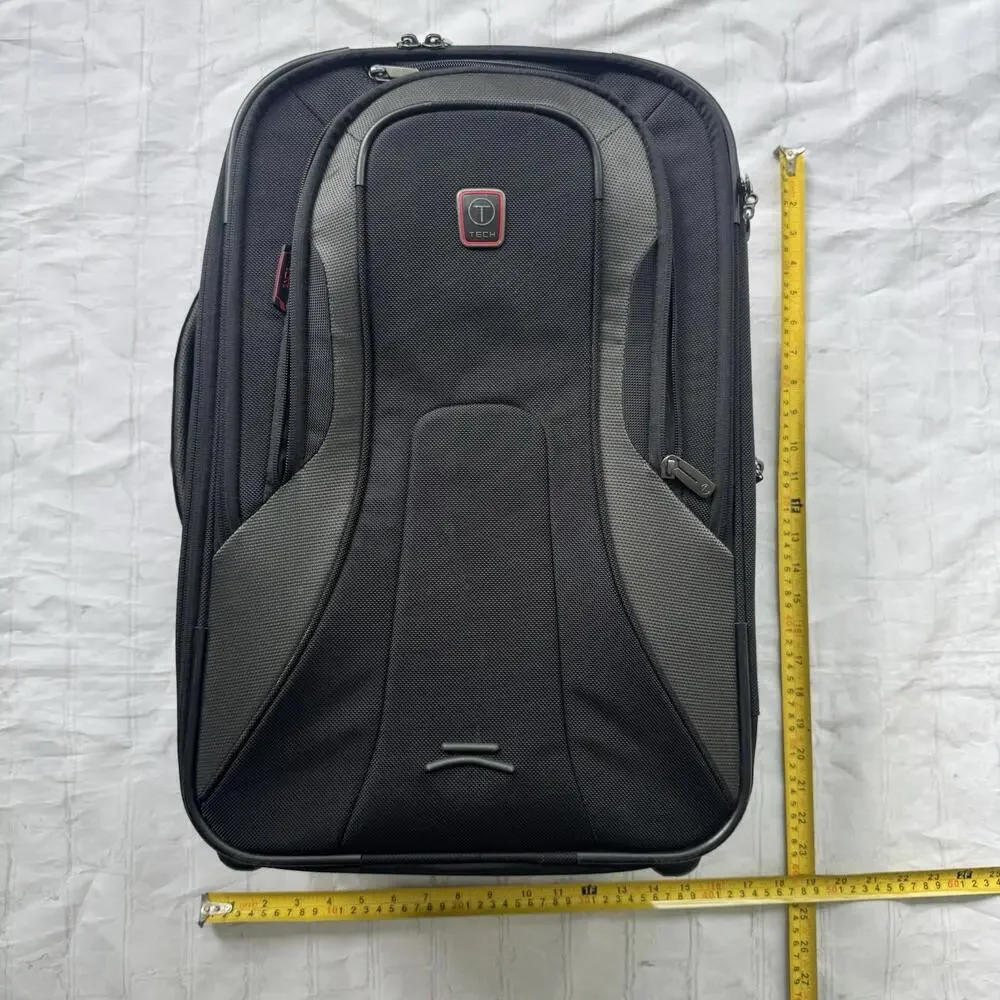 Tumi T Tech Wheeled Luggage Carry-on Ballistic Nylon Expandable 6720D - Picture 12 of 13